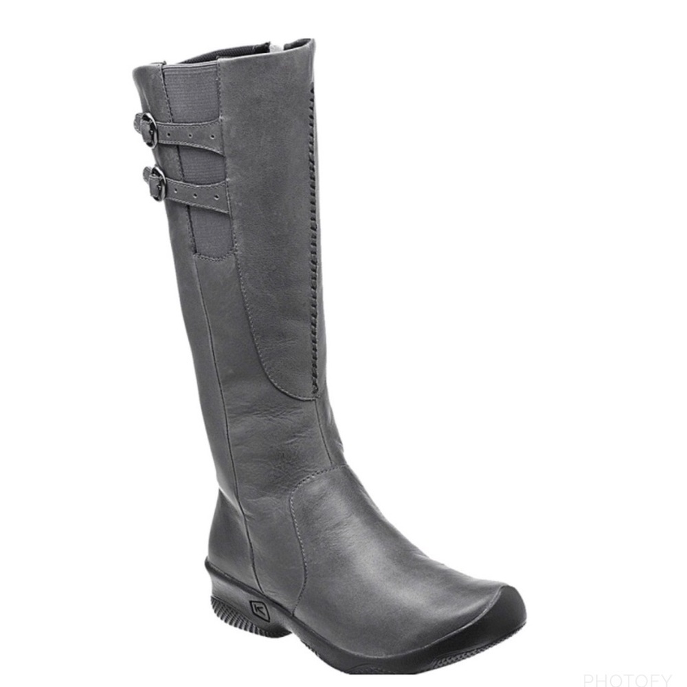 Keen Bern Baby Bern Gray Leather Boots 8.5